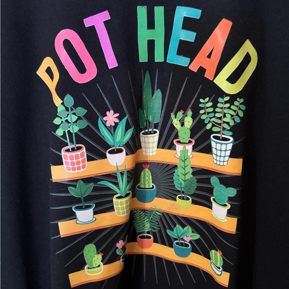 Unisex/Men’s Custom plant lover Pot head T-shirt size XL